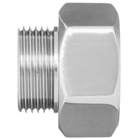 3/4" BSP Male To 1/2" BSP Female Stainless Steel Reducer Pipe Fitting - 304 Grade 6 thumbnail image