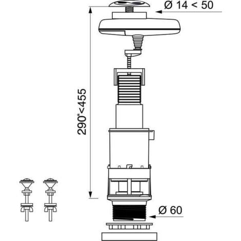 Touchfree Automatic Cistern Toilet Button Flush Valve