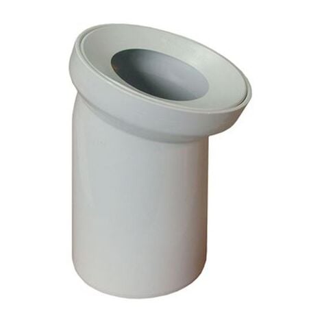 White WC Toilet Waste Water Pan Connector Soil Pipe 110mm 22 degree Elbow