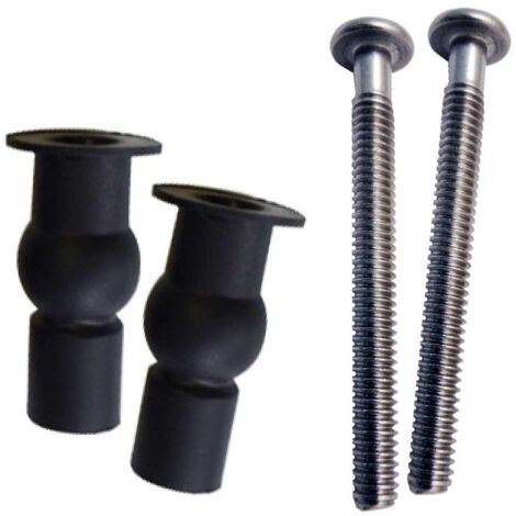 Top Fix Toilet Seat Grommet Set - Black