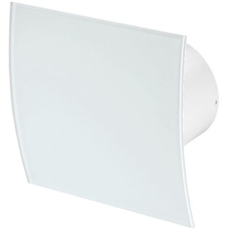 100mm Timer Extractor Fan White Glass Front Panel ESCUDO Wall Ceiling Ventilation
