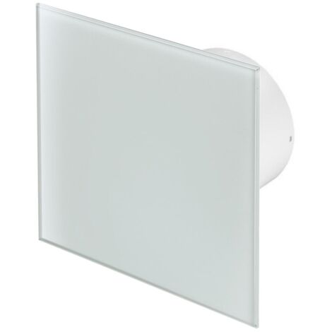 125mm Timer Extractor Fan White Glass Front Panel TRAX Wall Ceiling Ventilation