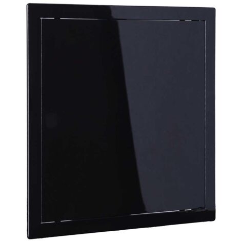 Plasterboard Access Panel Black 400x400mm Soft Closing Polished PVC