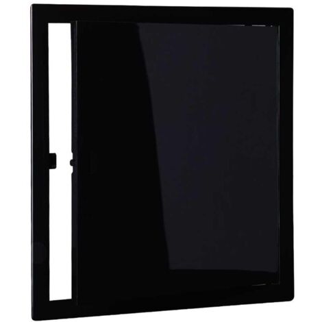 Plasterboard Access Panel Black 400x400mm Soft Closing Polished PVC