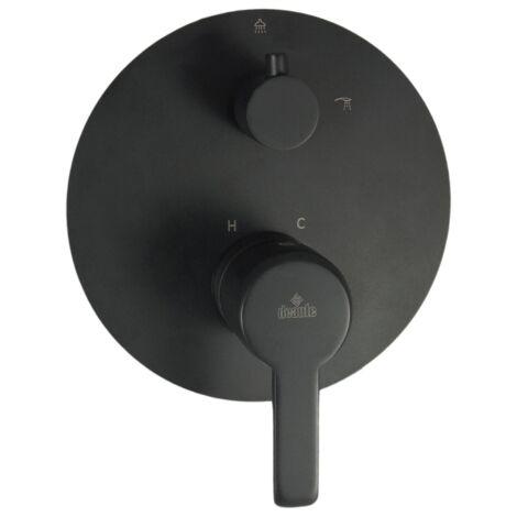 Concealed Shower Tap Handshower/Rainfall Switch Matte Black Galvanised Brass