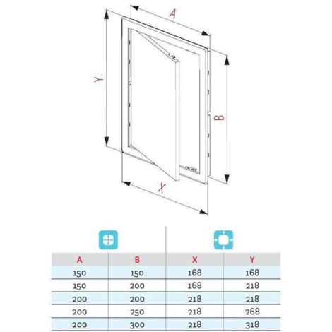 200x200mm Durable ABS Plastic Access Inspection Door Panel Satin Silver Color