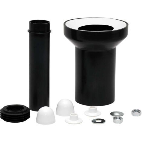 Black Toilet Waste Pipe Toilet Pan Connector Black Straight