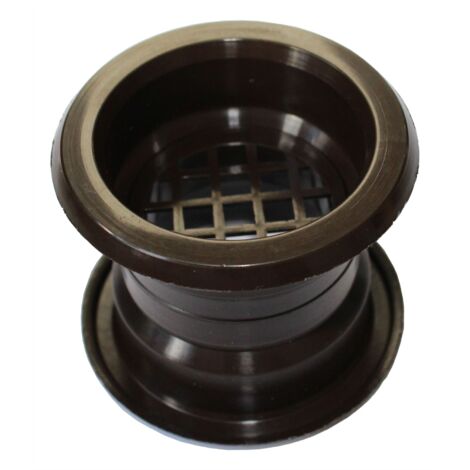 Mini Circle Collar Air Vent Grille Door Ventilation Cover Brown Color 4pcs