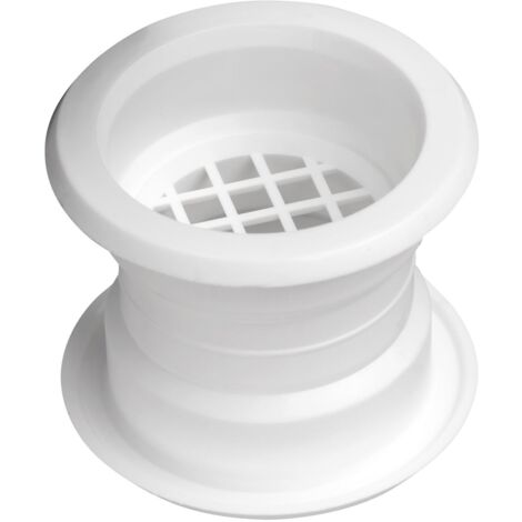 Mini Circle Collar Air Vent Grille Door Ventilation Cover White Color 4pcs
