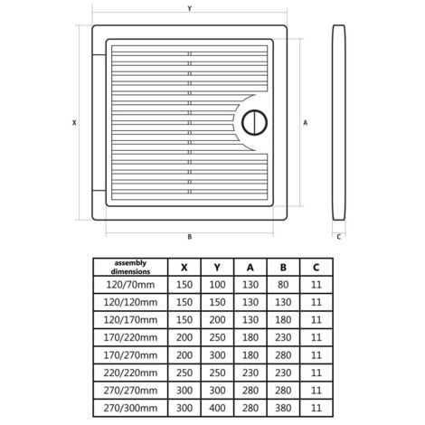 150x100mm Thin Access Panels Inspection Hatch Access Shuttered Door Plastic Abs