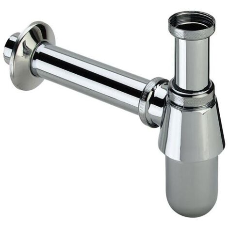 thumbnail image 2 of Chrome Bottle Trap Drain Kit For Bathroom Sink - Modern Basin Waste Pipe & Tap Connector 2 of 13