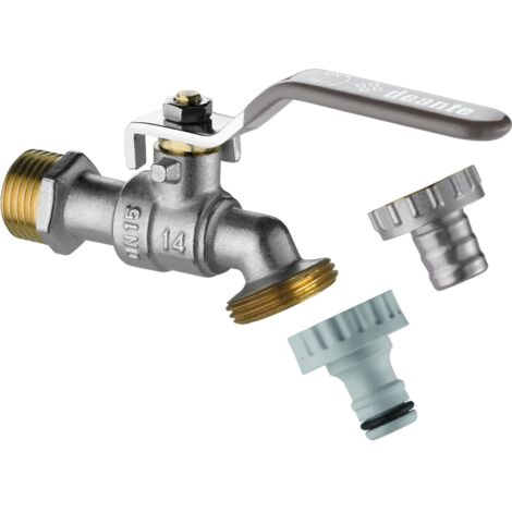 1x Brass Tap Valve Faucet Double Outlet Garden Out... - Grandado