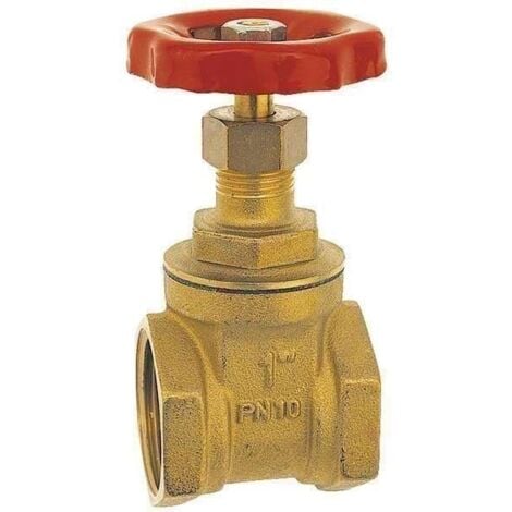 2 Inch BSP Strong Brass Sluice Gate Valve Water Stop with Red Head Handle