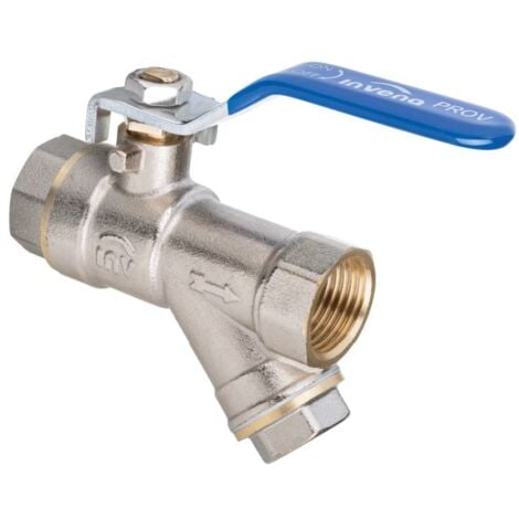Standard Water Flow Rate Ball Valve with Strainer and Handle Female x ...