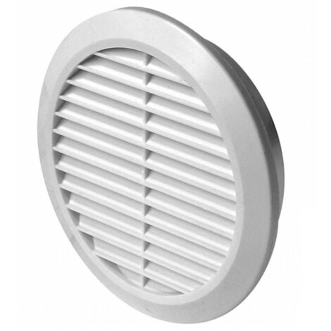 Grey Air Vent Grille with Adjustable Shutter Flat Wall Duct Ventilation  Cover