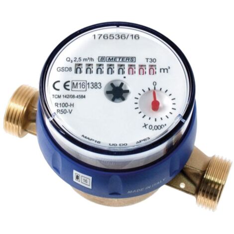 3/4" BSP DN20 Cold Water Meter High Quality Single Jet Flow Counter Check