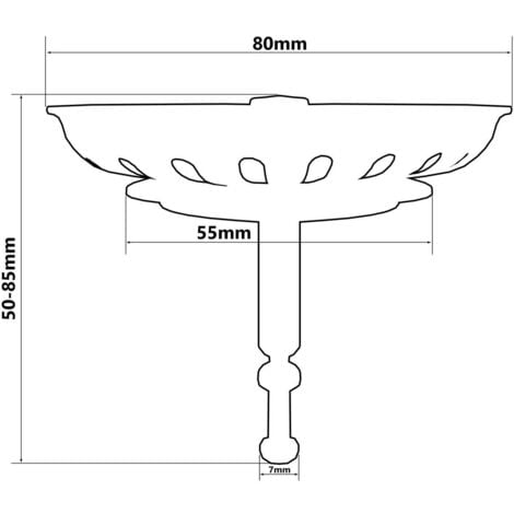 Kitchen Sink Strainer Drain Waste Plug Adjustable Height