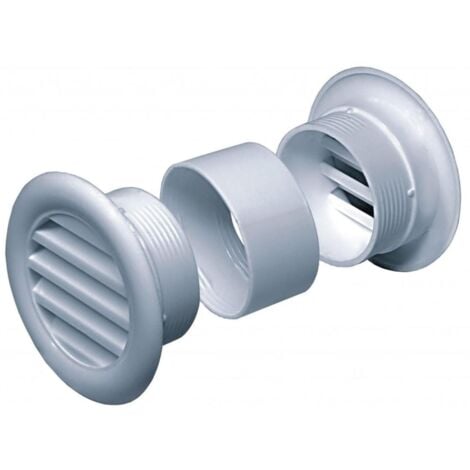 White Round Joinery Door Air Vent Grille Woodwork Furniture 40mm Diameter Hole