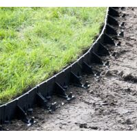 Flexible Garden Lawn Grass Edge Edging Border 45mm Height 1m Length + 5 Pegs