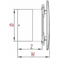 Ecru Kitchen Bathroom Wall Extractor Fan 100mm Awenta LINEA Style Standard