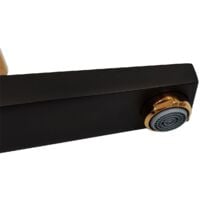 Black/Rose Gold Brass Bathroom Tall Basin Faucet Mixer Tap + Click-Clack Plug
