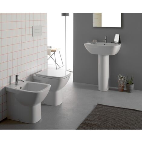 Inodoro de pie de cerámica 53x37 cm Globo Daily DA002BI  Blanco - Cerámica - Estándar
