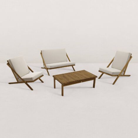 Salon de jardin en bois June - 4 pers. (1/5)