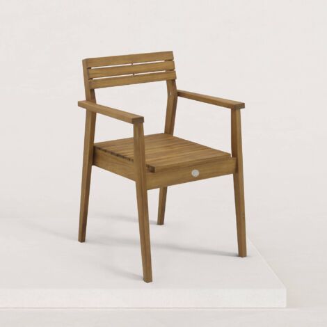 Chaise de jardin en bois avec accoudoirs Jules (1/5)