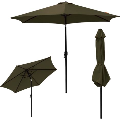 Parasol droit rond inclinable Juanito Ø270 cm