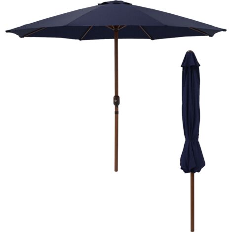 Parasol droit rond effet bois Ø300cm