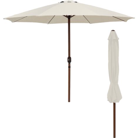 Parasol droit rond effet bois Ø300cm