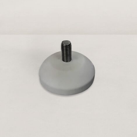 Patin blanc pour Aquabike – Caoutchouc résistant à l'eau salée et au chlore – Ø6 cm x 4 cm – Tige filetée en Inox