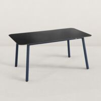 Table de jardin en aluminium et céramique 180 x 90 cm – 6/8 personnes – Plateau inrayable – Structure robuste et élégante