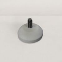 Patin blanc pour Aquabike – Caoutchouc résistant à l'eau salée et au chlore – Ø6 cm x 4 cm – Tige filetée en Inox