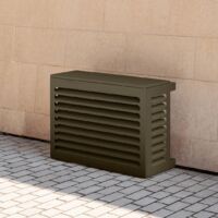 Cache climatiseur aluminium 2 mm – Dimensions 80 x 35 x 60 cm – Protection intempéries et nuisibles – Circulation d'air optimale