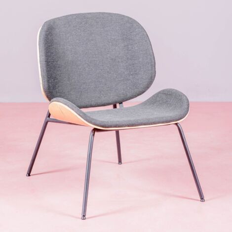 Nest Dream - Fauteuil rustique en bois de noyer - Plymouth - Gris (1/5)