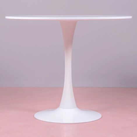 Nest Dream - Table à manger ronde design (90cm) - Stratus - Blanc