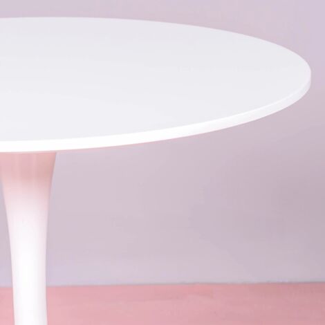 Nest Dream - Table à manger ronde design (80cm) - Stratus - Blanc