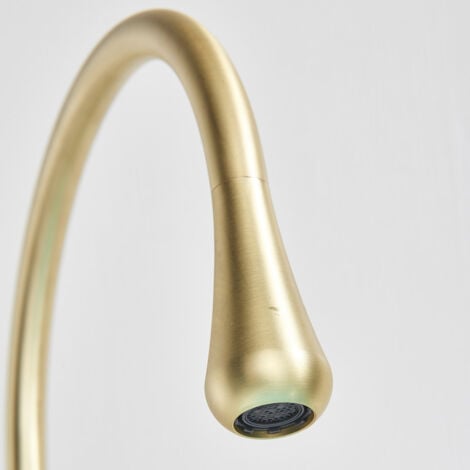 Gold Bad Wasserhahn Waschtischarmatur Badarmatur hoch Waschbecken Waschtisch Armatur Hoher Auslauf Einhebelmischer für Badezimmer aus Messing