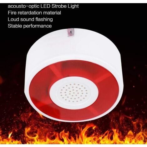 LED Alarm System, DC 12V Siren Security Alarm Warning Light Alarm ...