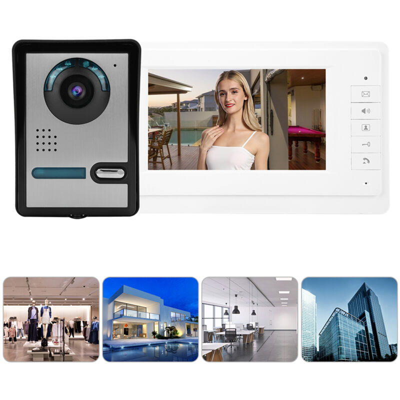Kit De Videoportero WiFi Inteligente Tuya Con Monitor Para Varios Apartamentos Con Monitores Internos