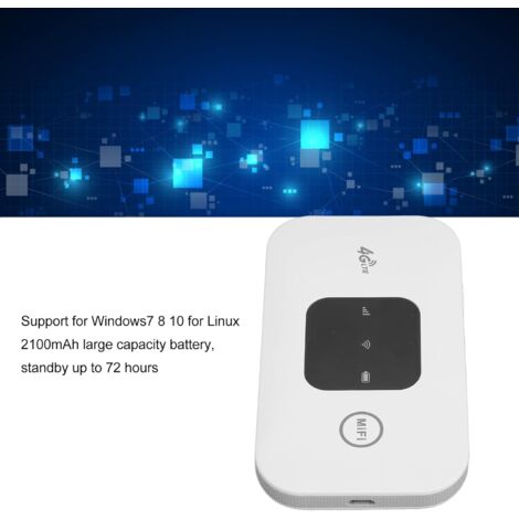Wifi portátil de alta velocidad blanco portátil pequeño 4G móvil WiFi Hotspot Router para teléfono portátil tableta de escritorio