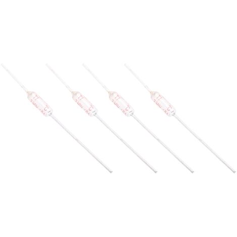 Jeffergarden 10 Pièces Fusibles Thermiques 10A 250V, Coupure de Fusible Thermique à Coque Métallique, Fusible de Température(192°C)