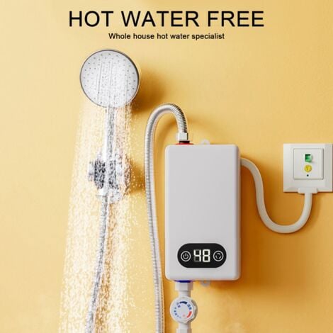 Calentador de agua eléctrico instantáneo con función de memoria Conversión de frecuencia Temperatura constante Máquina de calentamiento de agua 220V 3400W