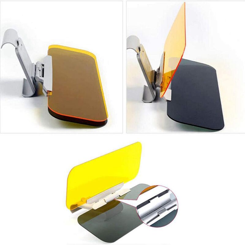 Parasole Auto 2 In 1 Giorno E Notte - Visiera Antiriflesso Regolabile Con Pulsante - Foto 6