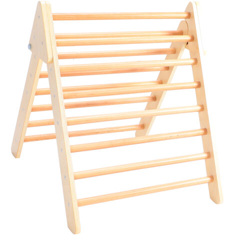 Scala di legno triangolare per arrampicarsi e scivolare, Scala