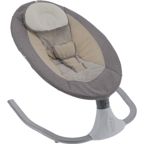 Eosnow Culle elettriche per neonati,Neonato Spina USB Telecomando Lenitivo Altalena Culla,Sdraiette per neonati,Altalena a 4 velocità,musica Bluetooth,Grigio
