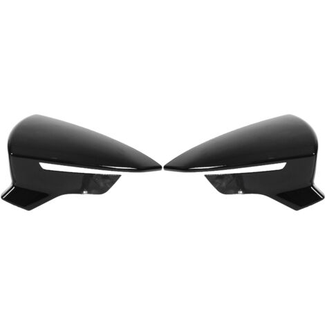 Coppia Di Coperture Per Specchietti Retrovisori Compatibili Con SEAT Leon Mk3 (2013-2019), Ibiza Mk5 (2017-2020) E Arona (2017-2020), In ABS Nero, Ricambio Sinistra E Destra
