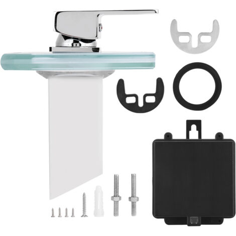 Eosnow Miscelatore Per Lavabo In Vetro Con Rubinetto A Cascata Con eosnow-miscelatore-per-lavabo-in-vetro-con-rubinetto-a-cascata-con