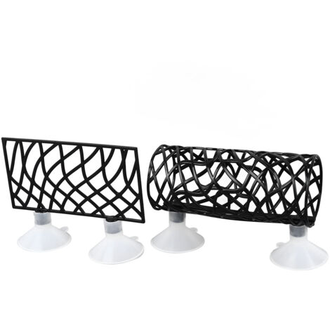 Set Di 2 Accessori Per Recinzione Ragno Saltatore: Rete Arrampicata In Poliestere Con Magneti, Nascondiglio E Decorazione Per Terrario (Nero) - 2